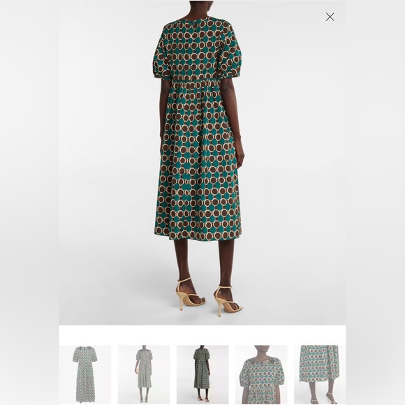 NWOT’S MAX MARA Label-cut Fatoki Embellished Cotton Dress Sz:US6 M Spring/Summer - Picture 9 of 15